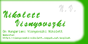nikolett visnyovszki business card